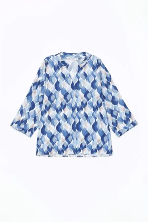 BLUSA Scollo a V  con stampa a fantasia