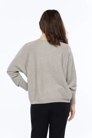 MAGLIA ampia a stampa geometrica con scollo a giro