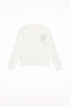 MAGLIA casual con spacchetti ai bordi e graziosi ricami