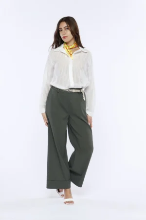 CAMICIA a righe business woman con colletto alla francese