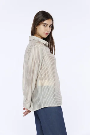 CAMICIA a righe business woman con colletto alla francese