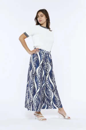 T-SHIRT casual a manica corta con orli bicolore a costine