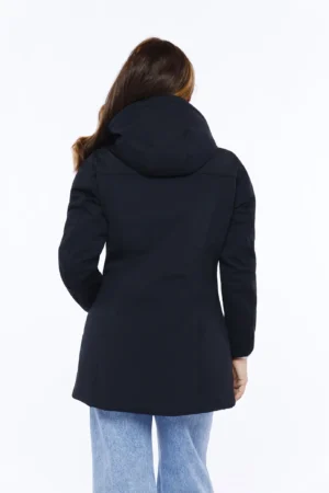 GIACCA con chiusura a zip tasche verticali ed elegante cordino di chiusura su cappuccio regolabile